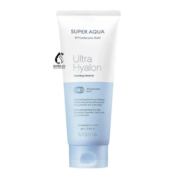 Missha Super Aqua Ultra Hyalon Foaming Cleanser – Hydrating & Gentle Face Wash