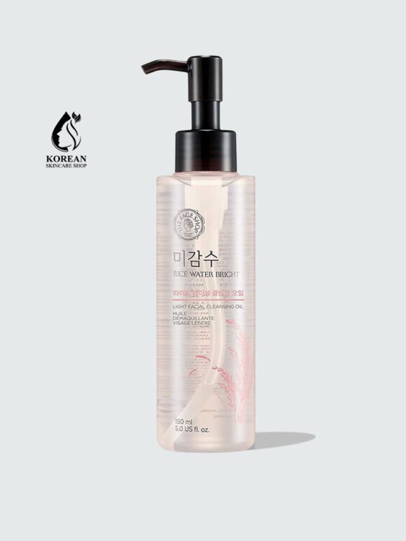 Rice Water Bright Light Cleansing Oil – Lightweight Korean Makeup Remover for Glowing Skin