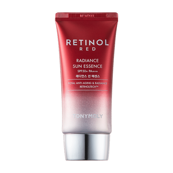 TONYMOLY Retinol Red Radiance Sun Essence SPF50+ PA++++ – Brightening & Anti-Aging Korean Sunscreen (50ml)