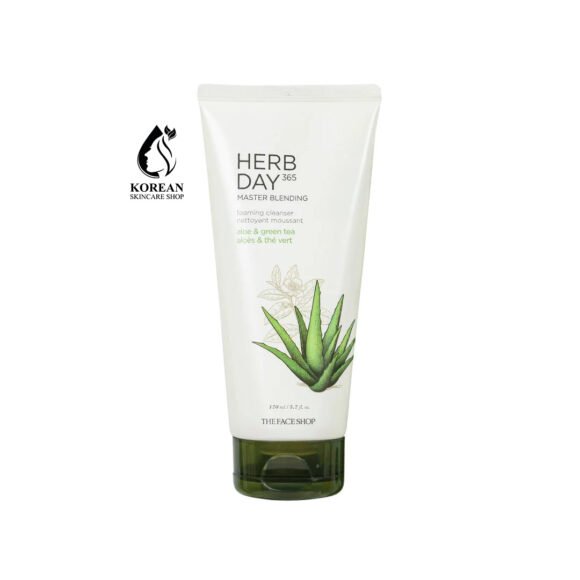 The Face Shop Herb Day 365 Master Blending Foaming Cleanser – Gentle Daily Face Wash