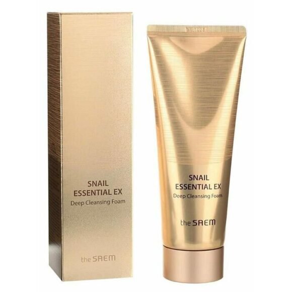 The Saem Gold Snail Essential Ex Deep Cleansing Foam 150ml – Brightening Korean Face Wash